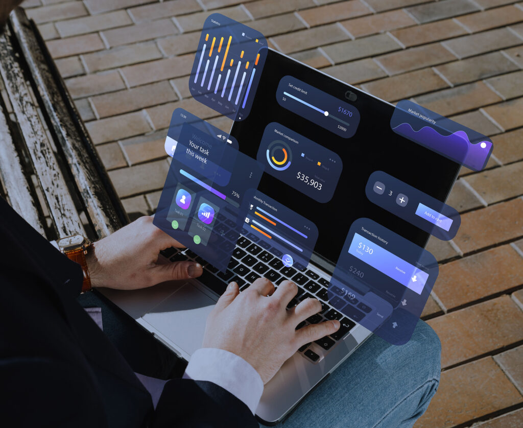 Cloud-native dashboard UI running multiple containerized microservices
