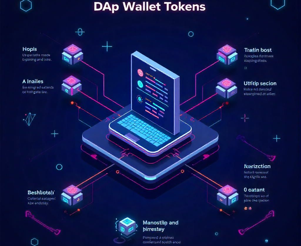 DApp wallet token system infographic