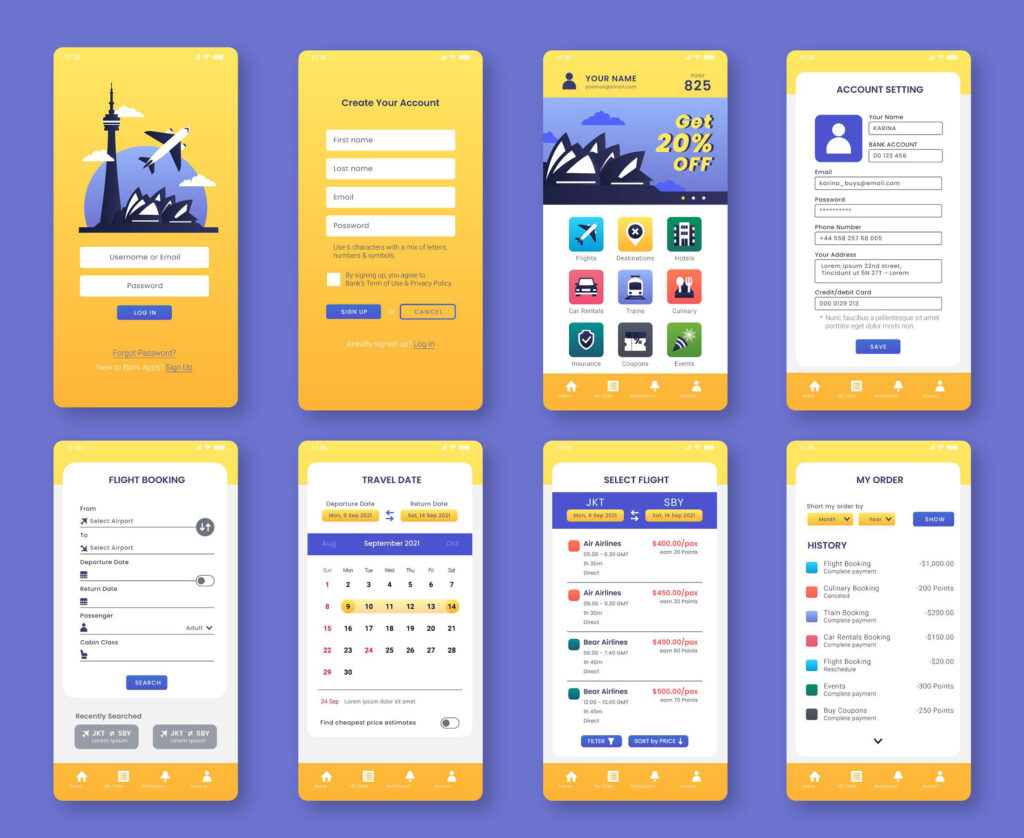 Figma wireframes + mobile app interaction preview